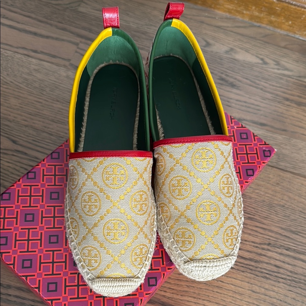 Beige and Yellow Espadrilles